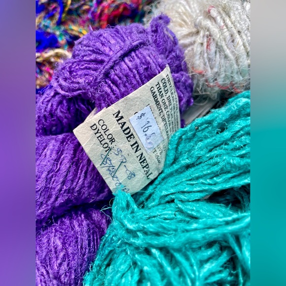 Huge Lot New Preowned 100% Silk Yarn Tibet Overseas Order Authentic Silk Knit - Picture 6 of 13